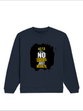 Oversized Sweatshirt | Roomy Relaxed Fit | 400 GSM Cotton Blend | Pre-Shrunk Drop Shoulder | Unisex Adult | Personalized | DTF | Motivational | Motivation | Success | Daily Motivation | Empowering | Results Over Excuses - front - Navy Blue - mockup 1