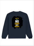 Oversized Sweatshirt | Roomy Relaxed Fit | 400 GSM Cotton Blend | Pre-Shrunk Drop Shoulder | Unisex Adult | Personalized | DTF | Motivational | Motivation | Success | Daily Motivation | Empowering | Results Over Excuses - back - Navy Blue - mockup 2