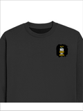 Oversized Sweatshirt | Roomy Relaxed Fit | 400 GSM Cotton Blend | Pre-Shrunk Drop Shoulder | Unisex Adult | Personalized | DTF | Motivational | Motivation | Success | Daily Motivation | Empowering | Results Over Excuses - left pocket - Black - mockup 3