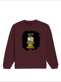 Oversized Sweatshirt | Roomy Relaxed Fit | 400 GSM Cotton Blend | Pre-Shrunk Drop Shoulder | Unisex Adult | Personalized | DTG | Motivational | Motivation | Success | Daily Motivation | Empowering | Results Over Excuses - front - Maroon - mockup 1