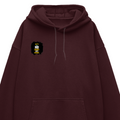 Oversized Hoodie | Relaxed Fit, Drop-Shoulder | 400 GSM Fabric | Warm, Durable | Unisex | Personalized | DTF | Motivational | Motivation | Success | Daily Motivation | Empowering | Results Over Excuses - right pocket - Maroon - mockup 4