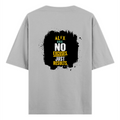 Oversized Standard T-Shirt | Unisex Oversized Fit | 180 GSM 100% Super Combed Cotton | DTF Print | Soft & Durable | Personalized | DTF | Motivational | Motivation | Success | Daily Motivation | Empowering | Results Over Excuses - back - Grey Melange - mockup 2