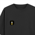 Oversized Standard T-Shirt | Unisex Oversized Fit | 180 GSM 100% Super Combed Cotton | DTF Print | Soft & Durable | Personalized | DTF | Motivational | Motivation | Success | Daily Motivation | Empowering | Results Over Excuses - left pocket - Black - mockup 3