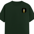 Classic Crew T-Shirt | Men's Regular Fit | 180 GSM Bio-Washed Cotton | DTG Print Ready | Double-Stitched & Ribbed Neck | Personalized | DTG | Motivational | Motivation | Success | Daily Motivation | Empowering | Results Over Excuses - left pocket - Bottle Green - mockup 3