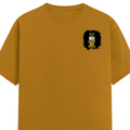 Classic Crew T-Shirt | Men's Regular Fit | 180 GSM Bio-Washed Cotton | DTG Print Ready | Double-Stitched & Ribbed Neck | Personalized | DTG | Motivational | Motivation | Success | Daily Motivation | Empowering | Results Over Excuses - left pocket - Mustard Yellow - mockup 3