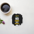 Acrylic Coaster | Standard | Durable Acrylic | UV Printed | Glossy Finish | Fade-Proof | Unisex | Personalized | Motivational | Motivation | Success | Daily Motivation | Empowering | Results Over Excuses - front - Circle - White - mockup 1