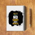 NotePad | A5 Size | Digital Print | 120 Pages | Unisex | Personalized | Motivational | Motivation | Success | Daily Motivation | Empowering | Results Over Excuses - back - White - mockup 2
