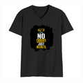Men's V-Neck T-Shirt | Regular Fit | 180 GSM Bio-Washed Cotton | DTG Print | Durable | Personalized | DTG | Motivational | Motivation | Success | Daily Motivation | Empowering | Results Over Excuses - front - Black - mockup 1
