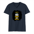 Men's V-Neck T-Shirt | Regular Fit | 180 GSM Bio-Washed Cotton | DTG Print | Durable | Personalized | DTG | Motivational | Motivation | Success | Daily Motivation | Empowering | Results Over Excuses - front - Navy Blue - mockup 1