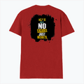 Men's V-Neck T-Shirt | Regular Fit | 180 GSM Bio-Washed Cotton | DTG Print | Durable | Personalized | DTG | Motivational | Motivation | Success | Daily Motivation | Empowering | Results Over Excuses - back - Red - mockup 2