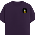 Men's Classic Crew T-Shirt | Regular Fit | 180 GSM Bio-Washed Cotton | DTF Print Ready | Pre-Shrunk, Durable | Personalized | DTF | Motivational | Motivation | Success | Daily Motivation | Empowering | Results Over Excuses - left pocket - Purple - mockup 3