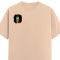 Men's Classic Crew T-Shirt | Regular Fit | 180 GSM Bio-Washed Cotton | DTF Print Ready | Pre-Shrunk, Durable | Personalized | DTF | Motivational | Motivation | Success | Daily Motivation | Empowering | Results Over Excuses - right pocket - Peach - mockup 4