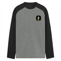 Male Raglan T-Shirt | Men's Regular Fit | 180 GSM Bio-Washed Cotton Blend | DTG Printed | Durable & Pre-Shrunk | Personalized | DTG | Motivational | Motivation | Success | Daily Motivation | Empowering | Results Over Excuses - right pocket - mockup 4