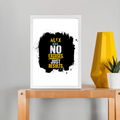 Framed Poster | Multiple Sizes & Frame Colors | 300 GSM Art Paper, Laminated | Fade-Proof Digital Print, Mounting Kit Included | Unisex | Personalized | Motivational | Motivation | Success | Daily Motivation | Empowering | Results Over Excuses - front_A4 Frame Poster - A4 Frame Poster - mockup 13