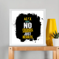 Framed Poster | Multiple Sizes & Frame Colors | 300 GSM Art Paper, Laminated | Fade-Proof Digital Print, Mounting Kit Included | Unisex | Personalized | Motivational | Motivation | Success | Daily Motivation | Empowering | Results Over Excuses - front_12x12In - 12x12In - mockup 5