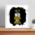 Framed Poster | Multiple Sizes & Frame Colors | 300 GSM Art Paper, Laminated | Fade-Proof Digital Print, Mounting Kit Included | Unisex | Personalized | Motivational | Motivation | Success | Daily Motivation | Empowering | Results Over Excuses - front_14x14In - 14x14In - mockup 9