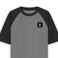 Unisex Oversized Raglan T-Shirt | 180 GSM Bio-Washed Cotton | DTF Print Ready | Relaxed Fit | Adults | Personalized | DTF | Motivational | Motivation | Success | Daily Motivation | Empowering | Results Over Excuses - left pocket - mockup 3