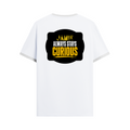 Ringer T-shirt | Unisex | DTG Print | Contrast Trim | Men's, Women's | Personalized | DTG | Bold Typography | Self-improvement | Everyday | Empowering | Always Stay Curious - back - White Black - mockup 2