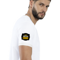 Ringer T-shirt | Unisex | DTG Print | Contrast Trim | Men's, Women's | Personalized | DTG | Bold Typography | Self-improvement | Everyday | Empowering | Always Stay Curious - right sleeve - White Black - mockup 6