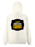 Pullover Hoodie | Unisex Regular Fit | Tri-Layer Cotton Blend | DTG Print Ready | Adults | Personalized | DTG | Bold Typography | Self-improvement | Everyday | Empowering | Always Stay Curious - back - Off White - mockup 2