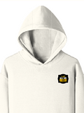 Pullover Hoodie | Unisex Regular Fit | Tri-Layer Cotton Blend | DTG Print Ready | Adults | Personalized | DTG | Bold Typography | Self-improvement | Everyday | Empowering | Always Stay Curious - left pocket - Off White - mockup 3