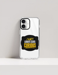 Hard Clear Case | iPhone | TPU Sides & PC Back | Detachable Camera Protector, Scratch-Proof | Unisex | Personalized | Bold Typography | Self-improvement | Everyday | Empowering | Always Stay Curious - front_17 - 17 - mockup 1