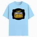 Cotton Stretch T-Shirt (Dtg) | T-Shirts | Him, Her, Unisex | Personalized | DTG | Bold Typography | Self-improvement | Everyday | Empowering | Always Stay Curious - front - Baby Blue - mockup 1