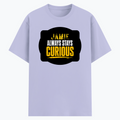 Cotton Stretch T-Shirt (Dtg) | T-Shirts | Him, Her, Unisex | Personalized | DTG | Bold Typography | Self-improvement | Everyday | Empowering | Always Stay Curious - front - Lavender - mockup 1