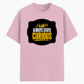 Cotton Stretch T-Shirt (Dtg) | T-Shirts | Him, Her, Unisex | Personalized | DTG | Bold Typography | Self-improvement | Everyday | Empowering | Always Stay Curious - front - Light Baby Pink - mockup 1
