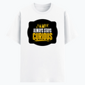 Cotton Stretch T-Shirt (Dtg) | T-Shirts | Him, Her, Unisex | Personalized | DTG | Bold Typography | Self-improvement | Everyday | Empowering | Always Stay Curious - front - White - mockup 1