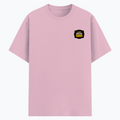Cotton Stretch T-Shirt (Dtg) | T-Shirts | Him, Her, Unisex | Personalized | DTG | Bold Typography | Self-improvement | Everyday | Empowering | Always Stay Curious - left pocket - Light Baby Pink - mockup 3
