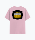 Cotton Stretch T-Shirt | Unisex Adult | 95% Cotton 5% Spandex Blend | 240 GSM, Breathable, Flexible | DTF Print Ready | Personalized | DTF | Bold Typography | Self-improvement | Everyday | Empowering | Always Stay Curious - back - Light Baby Pink - mockup 2