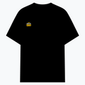 Cotton Stretch T-Shirt | Unisex Adult | 95% Cotton 5% Spandex Blend | 240 GSM, Breathable, Flexible | DTF Print Ready | Personalized | DTF | Bold Typography | Self-improvement | Everyday | Empowering | Always Stay Curious - right pocket - Black - mockup 4