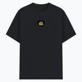Basic T-Shirt | Unisex Fit, Sizes XS-2XL | 180 GSM Poly-Cotton Blend, DTF Ready | Bio-Wash, Silicon Finish, Durable Stitching | Adults | Personalized | DTF | Bold Typography | Self-improvement | Everyday | Empowering | Always Stay Curious - front - Black melange - mockup 1