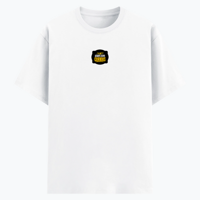 Basic T-Shirt | Unisex Fit, Sizes XS-2XL | 180 GSM Poly-Cotton Blend, DTF Ready | Bio-Wash, Silicon Finish, Durable Stitching | Adults | Personalized | DTF | Bold Typography | Self-improvement | Everyday | Empowering | Always Stay Curious - front - White - mockup 1