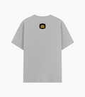 Basic T-Shirt | Unisex Fit, Sizes XS-2XL | 180 GSM Poly-Cotton Blend, DTF Ready | Bio-Wash, Silicon Finish, Durable Stitching | Adults | Personalized | DTF | Bold Typography | Self-improvement | Everyday | Empowering | Always Stay Curious - back - Grey Melange - mockup 2