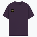 Basic T-Shirt | Unisex Fit, Sizes XS-2XL | 180 GSM Poly-Cotton Blend, DTF Ready | Bio-Wash, Silicon Finish, Durable Stitching | Adults | Personalized | DTF | Bold Typography | Self-improvement | Everyday | Empowering | Always Stay Curious - right pocket - Purple melange - mockup 4