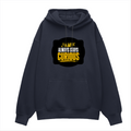 Oversized Hoodie | Unisex Relaxed Fit | 400 GSM Cotton Blend | DTG Printed | Drop Shoulder, Pre-Shrunk | Adults | Personalized | DTG | Bold Typography | Self-improvement | Everyday | Empowering | Always Stay Curious - front - Navy Blue - mockup 1
