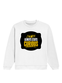 Oversized Sweatshirt | Roomy Relaxed Fit | 400 GSM Cotton Blend | Pre-Shrunk Drop Shoulder | Unisex Adult | Personalized | DTG | Bold Typography | Self-improvement | Everyday | Empowering | Always Stay Curious
