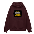 Oversized Hoodie | Relaxed Fit, Drop-Shoulder | 400 GSM Fabric | Warm, Durable | Unisex | Personalized | DTF | Bold Typography | Self-improvement | Everyday | Empowering | Always Stay Curious - front - Maroon - mockup 1