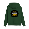 Oversized Hoodie | Relaxed Fit, Drop-Shoulder | 400 GSM Fabric | Warm, Durable | Unisex | Personalized | DTF | Bold Typography | Self-improvement | Everyday | Empowering | Always Stay Curious - back - Bottle Green - mockup 2