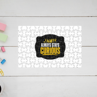 Jigsaw Puzzle | 120 Pieces A4 Size | Recycled Paper Semi-Gloss Finish | Engaging Entertainment Brain Booster | Unisex All Ages | Personalized | Bold Typography | Self-improvement | Everyday | Empowering | Always Stay Curious