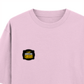 Oversized Classic T-Shirt | Unisex Fit | 100% Super-Combed Cotton | Pre-Shrunk, Double-Stitched | Adults | Personalized | DTF | Bold Typography | Self-improvement | Everyday | Empowering | Always Stay Curious - left pocket - Light Baby Pink - mockup 3