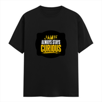 Classic Crew T-Shirt | Men's Regular Fit | 180 GSM Bio-Washed Cotton | DTG Print Ready | Double-Stitched & Ribbed Neck | Personalized | DTG | Bold Typography | Self-improvement | Everyday | Empowering | Always Stay Curious