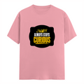 Classic Crew T-Shirt | Men's Regular Fit | 180 GSM Bio-Washed Cotton | DTG Print Ready | Double-Stitched & Ribbed Neck | Personalized | DTG | Bold Typography | Self-improvement | Everyday | Empowering | Always Stay Curious - front - Flamingo - mockup 1