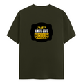 Classic Crew T-Shirt | Men's Regular Fit | 180 GSM Bio-Washed Cotton | DTG Print Ready | Double-Stitched & Ribbed Neck | Personalized | DTG | Bold Typography | Self-improvement | Everyday | Empowering | Always Stay Curious - back - Olive Green - mockup 2