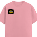 Classic Crew T-Shirt | Men's Regular Fit | 180 GSM Bio-Washed Cotton | DTG Print Ready | Double-Stitched & Ribbed Neck | Personalized | DTG | Bold Typography | Self-improvement | Everyday | Empowering | Always Stay Curious - right pocket - Flamingo - mockup 4