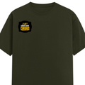 Classic Crew T-Shirt | Men's Regular Fit | 180 GSM Bio-Washed Cotton | DTG Print Ready | Double-Stitched & Ribbed Neck | Personalized | DTG | Bold Typography | Self-improvement | Everyday | Empowering | Always Stay Curious - right pocket - Olive Green - mockup 4