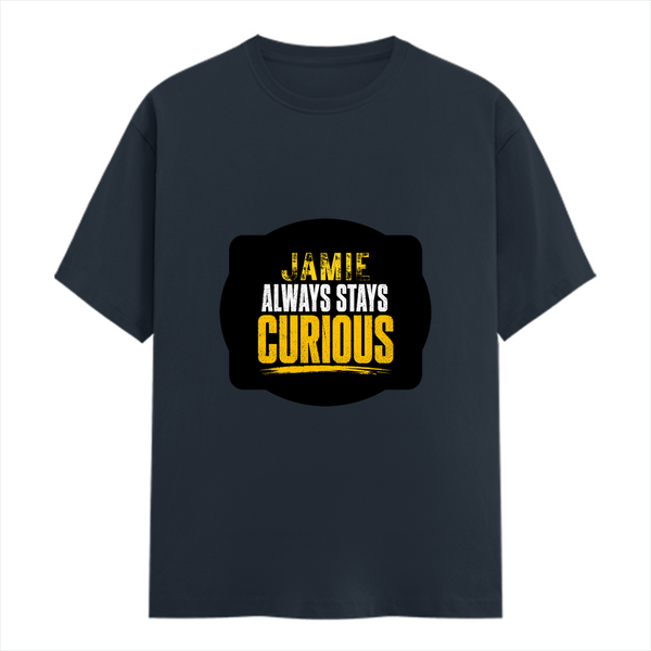 Female Classic Crew T-Shirt | Women's Regular Fit | 180 GSM Bio-Washed Cotton | Double Stitched, Pre-Shrunk | Personalized | DTG | Bold Typography | Self-improvement | Everyday | Empowering | Always Stay Curious