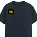 Female Classic Crew T-Shirt | Women's Regular Fit | 180 GSM Bio-Washed Cotton | Double Stitched, Pre-Shrunk | Personalized | DTG | Bold Typography | Self-improvement | Everyday | Empowering | Always Stay Curious - right pocket - Navy Blue - mockup 4